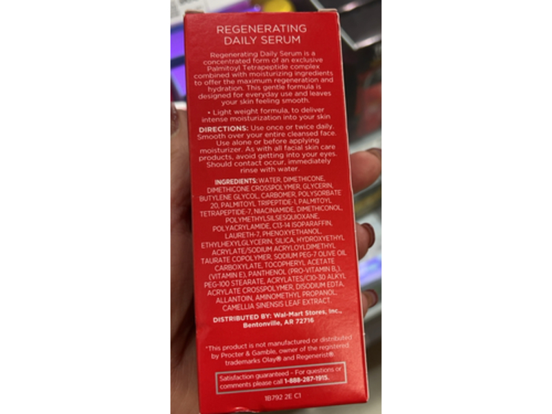 Equate Beauty Regenerating Daily Serum, 1.7 fl oz/50 mL