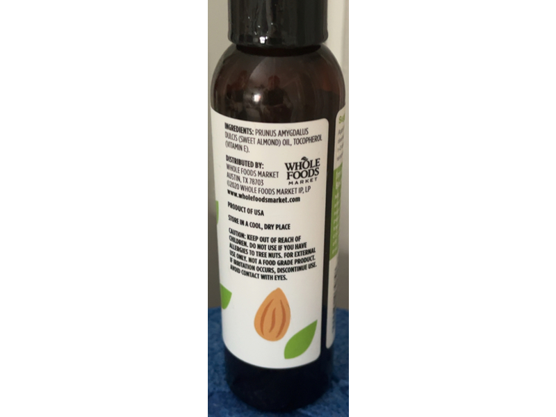 365 Whole Foods Market Softening Skin & Hair Care, Sweet Alond Oil, 4 fl oz/118 mL