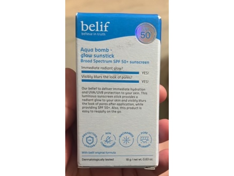 belif Aqua Bomb Glow Sunstick, SPF 50+, 0.63 oz/16 g