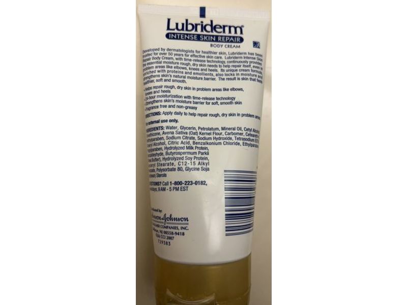 Lubriderm Intense Skin Repair Body Cream, 5 oz/140 g