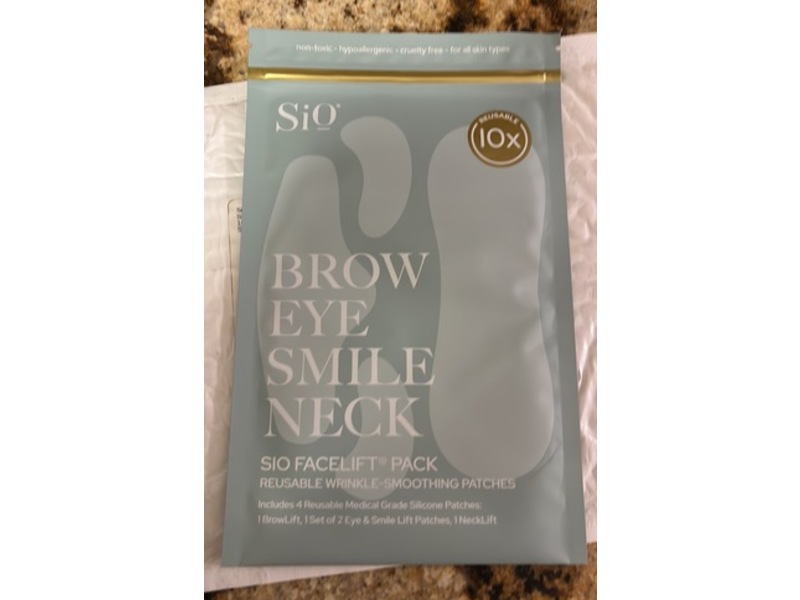 SiO Beauty Face Lift Resuable Wrinkle Smoothing Patches, 4 Count