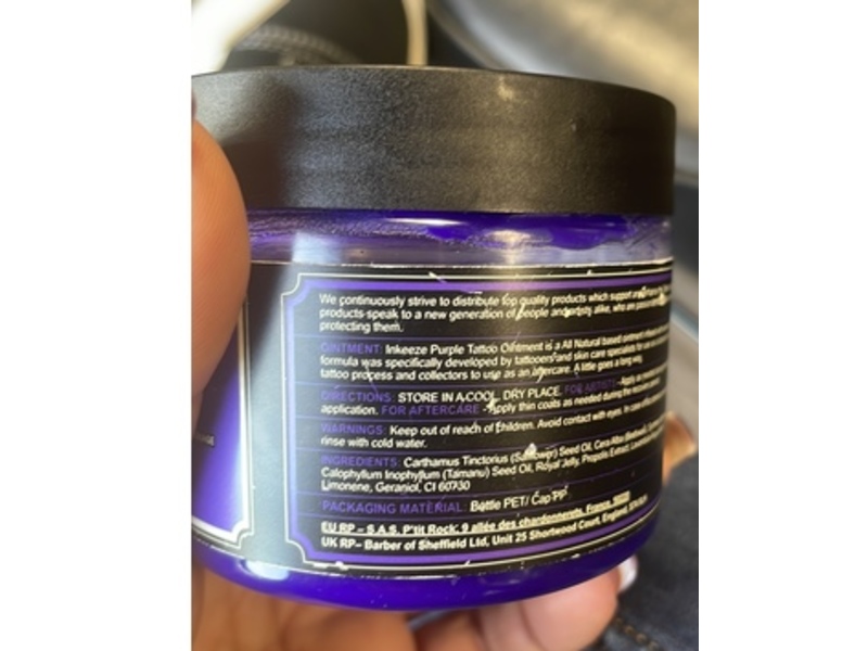 Ink-Eeze Purple Tattoo Ointment, Purple, 6 oz/177 g