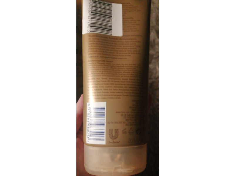 Dove Derma Spa Summer Revived Body Lotion, Medium To Dark Skin, 6.7 fl oz/200 mL