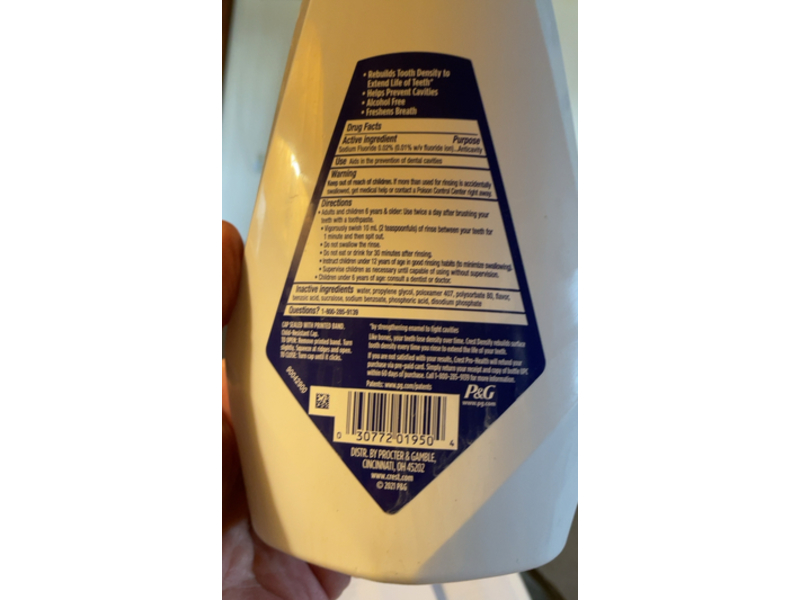 Crest Densify Anticavity Fluoride Rinse, Clean Mint, 32 fl oz/946 mL