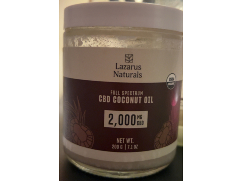 Lazarus Naturals Full Spectrum CBD Coconut Oil, 7.1 oz/200 g