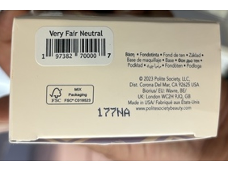 Polite Society More Than A Pretty Face Skin Caring Foundation, Very Fair Neutral, 1 fl oz/30 mL