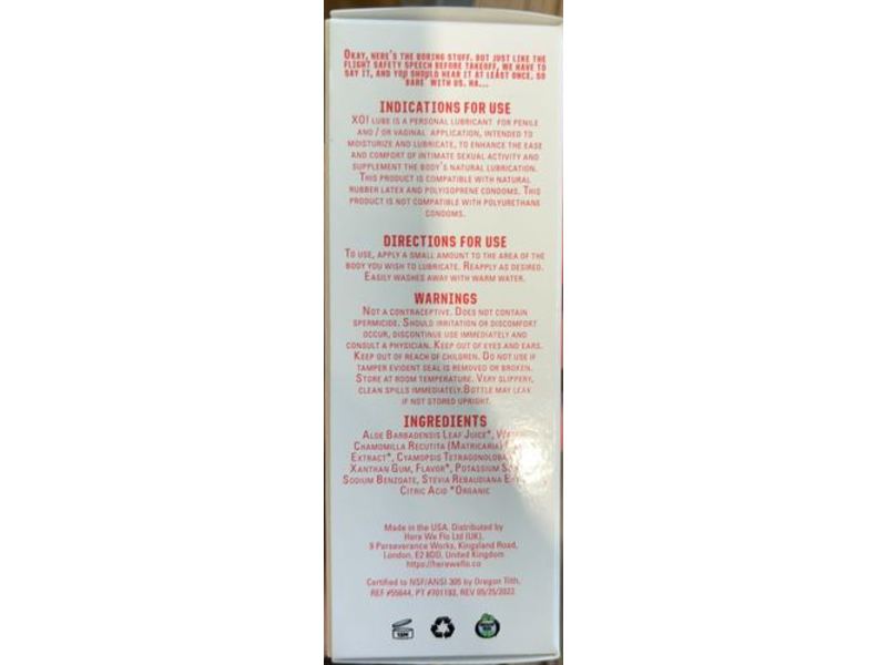 Xo! Naughty By Nature Personal Lubricant, 3 fl oz/90 mL