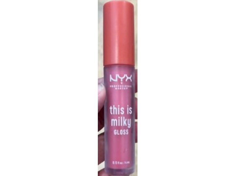 Nyx Professional Makeup This is Milky Gloss, Moo-dy, Peachy, 0.13 fl oz/4 mL