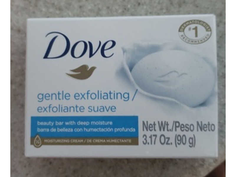Dove Gentle Exfoliating Beauty Bar Soap, 3.17 oz/90 g, Pack Of 6