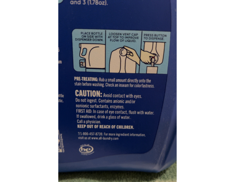 All Oxi Plus Odor Lifter Laundry Detergent, Fresh & Clean, 140 Loads, 250 fl oz/7.39 L