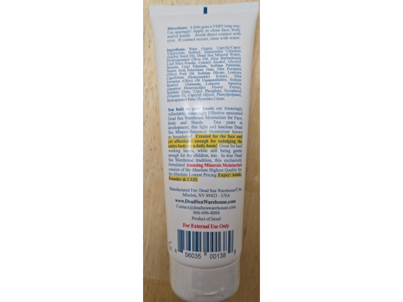 Dead Sea Warehouse Amazing Minerals Moisturizer Body Lotion, 8.8 fl oz/260 mL