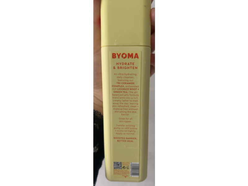 Byoma Creamy Jelly Cleanser, Tri-Ceramide complex + Licorice Root + Green Tea, 5.91 fl oz