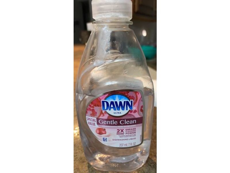 Dawn Ultra Gentle Clean Dishwashing Liquid, Pomegranate & Rose Water Scent, 7 fl oz/207 mL, Pack Of 3