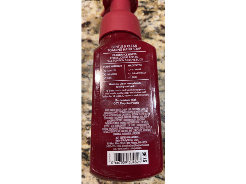 Bath & Body Works Gentle & Clean Foaming Hand Soap, Pumpkin Apple, 8.75 fl oz/259 mL