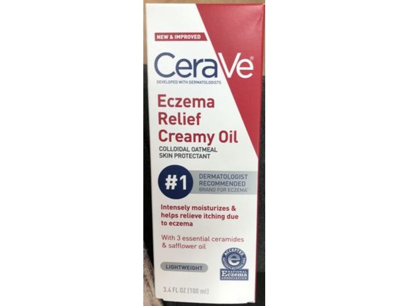 Cerave Eczema Relief Creamy Oil, Lightweight, 3.4 fl oz/100 mL