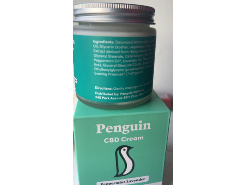 Penguin CBD Cream, Peppermint Lavender, 4 oz/118 mL