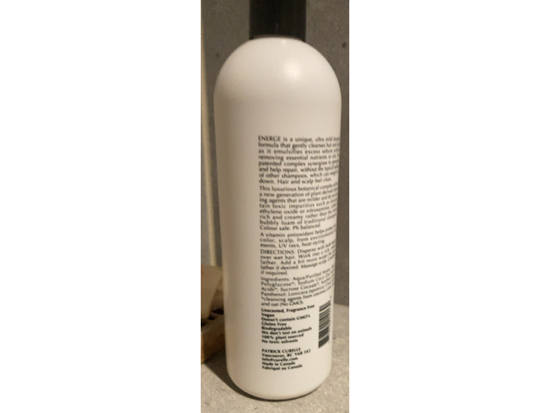 Curelle Energe Shampoo, Unscented, 500 mL