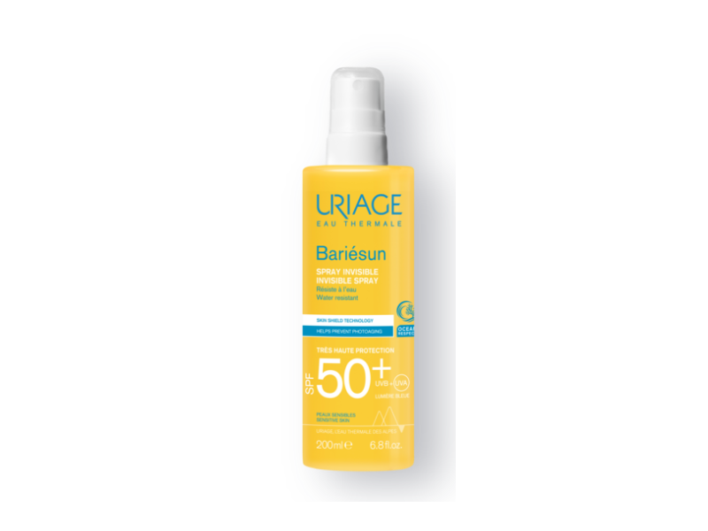 Uriage Eau Thermale Bariesun Invisible Spray, SPF 50+, 6.8 fl oz/200 mL