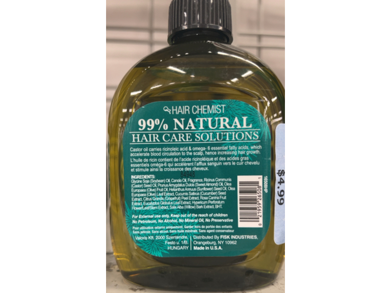 Hair Chemist Pro-Growth Hair Oil with Castor Oil, 7.78 fl oz (230 mL)