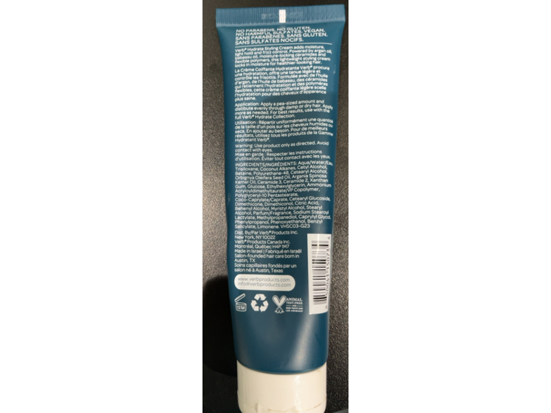 Verb Hydrate Styling Cream, 5.3 fl oz/150 mL