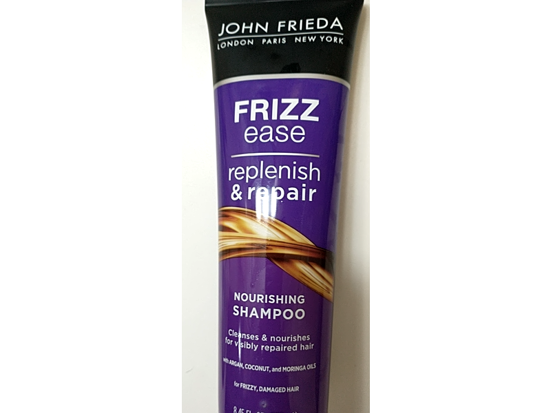 John Frieda Frizz Ease Replenish & Repair Nourishing Shampoo, Argan, Coconut & Moringa Oils, 8.45 fl oz/250 mL