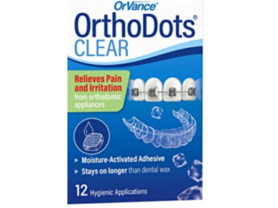 OrVance Orthodots Clear Dental Wax, 12 Count, Pack Of 2