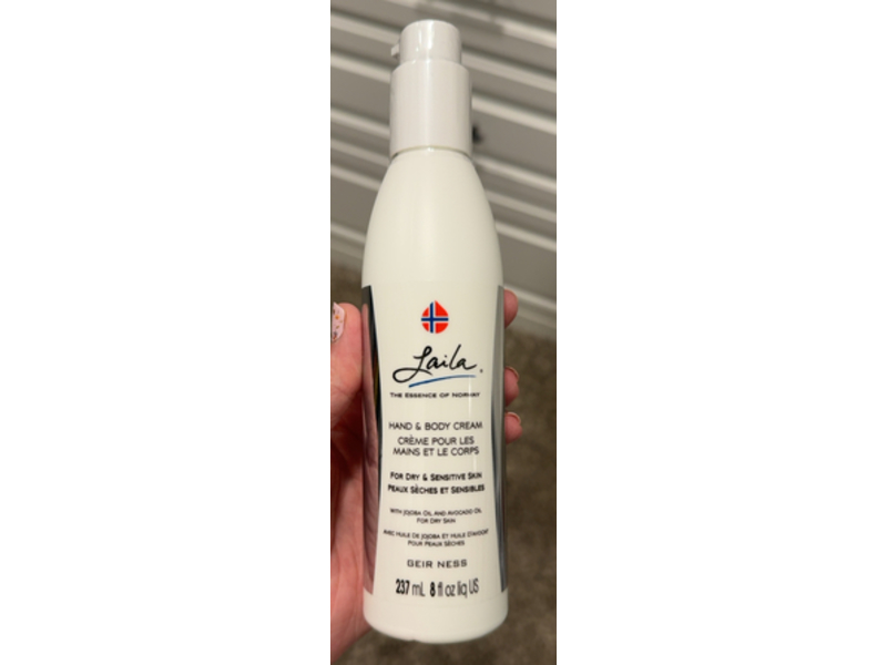 Geir Ness Laila Hand & Body Cream, Jojoba Oil & Avocado Oil, 8 fl oz/237 mL