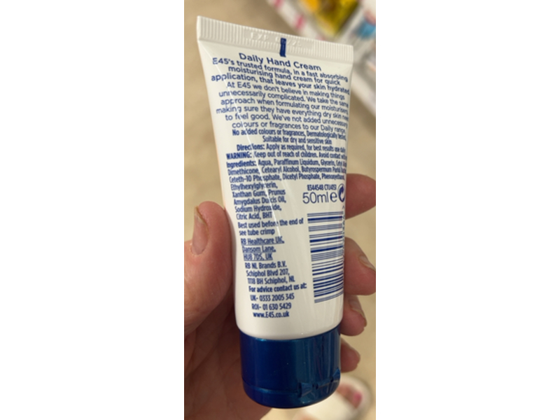 E45 Daily Hand Cream, 50 mL