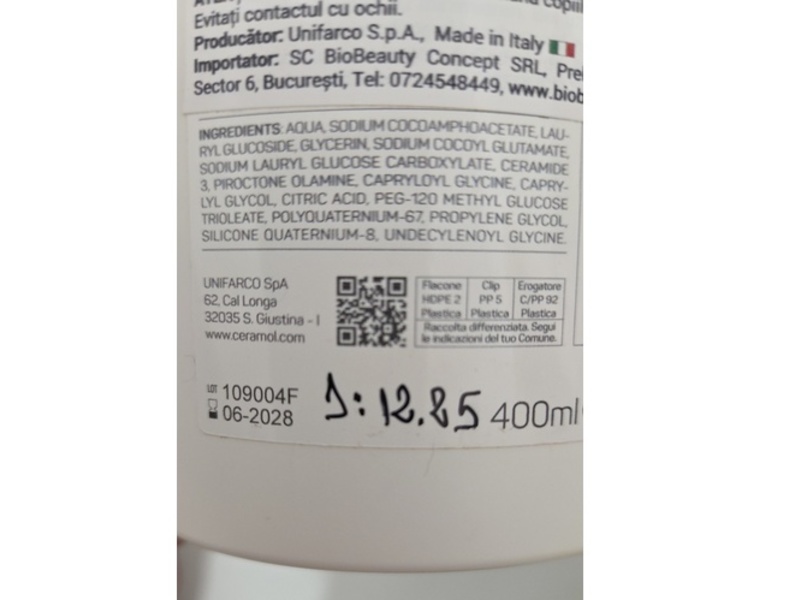 Ceramol 311 Foaming Cleansing Base, 400 mL