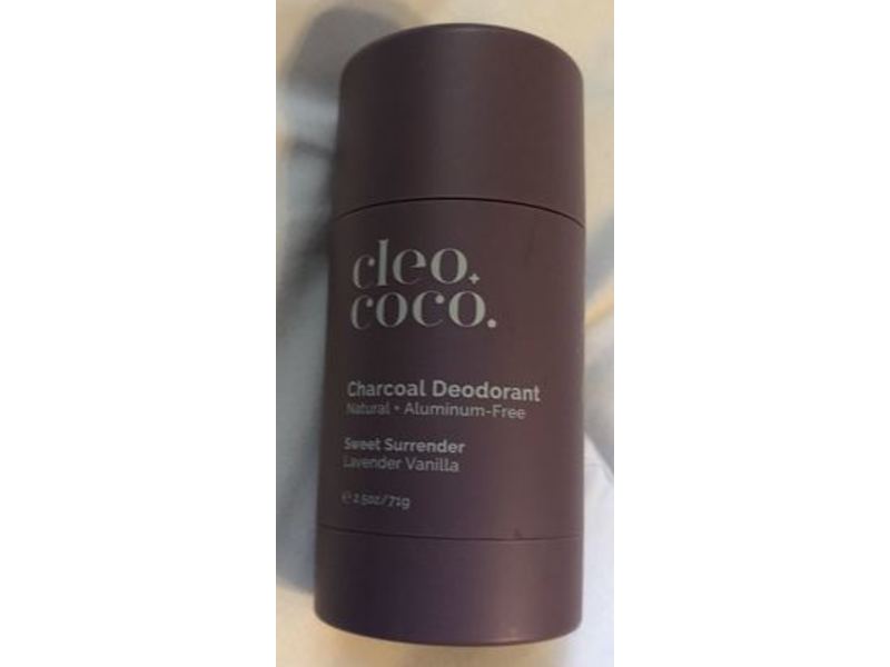 Cleo+Coco. Charcoal Deodorant, lavender vanilla, 2.5 oz/71 g