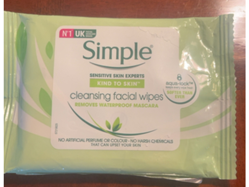 Simple Kind To Skin Cleansing Facial Wipes, 7 Count