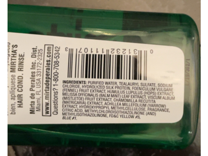 Mirta De Perales Herbal Fresh Shampoo, Hexaplant, 16 oz/454 g