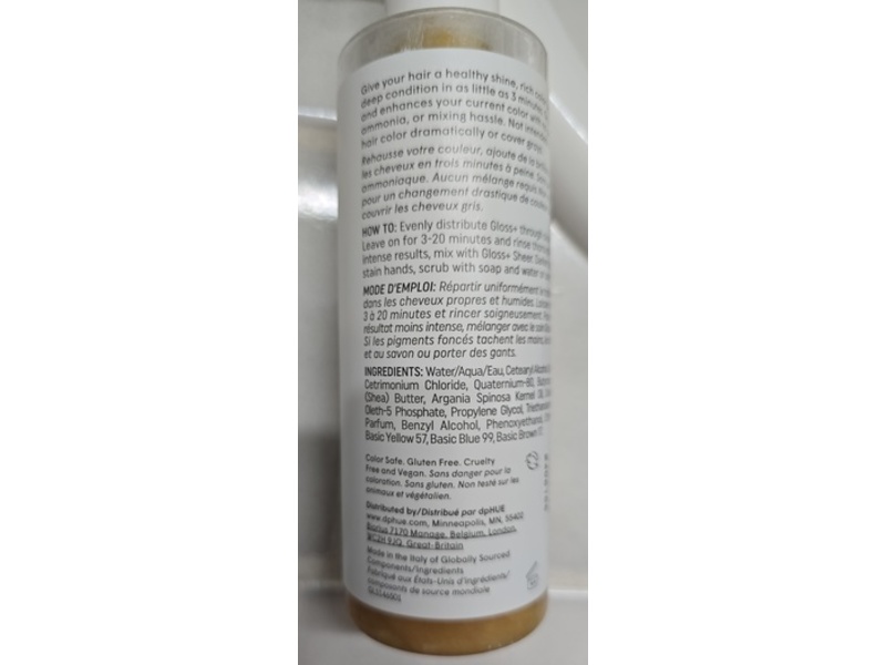 dpHUE Gloss+ Semi-Permanent Hair Color, Golden Blonde, 6.5 fl oz/192 mL