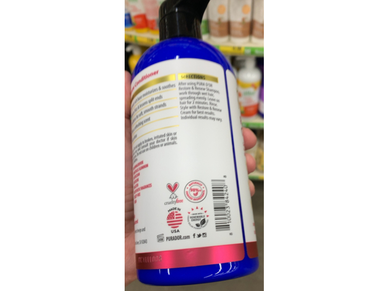 Purad'or Restore & Renew Conditioner, 16 fl oz/473 mL