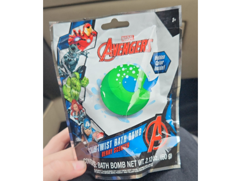 Avengers Color Twist Bath Bomb, Berry Scented, 2.12 oz/60 g