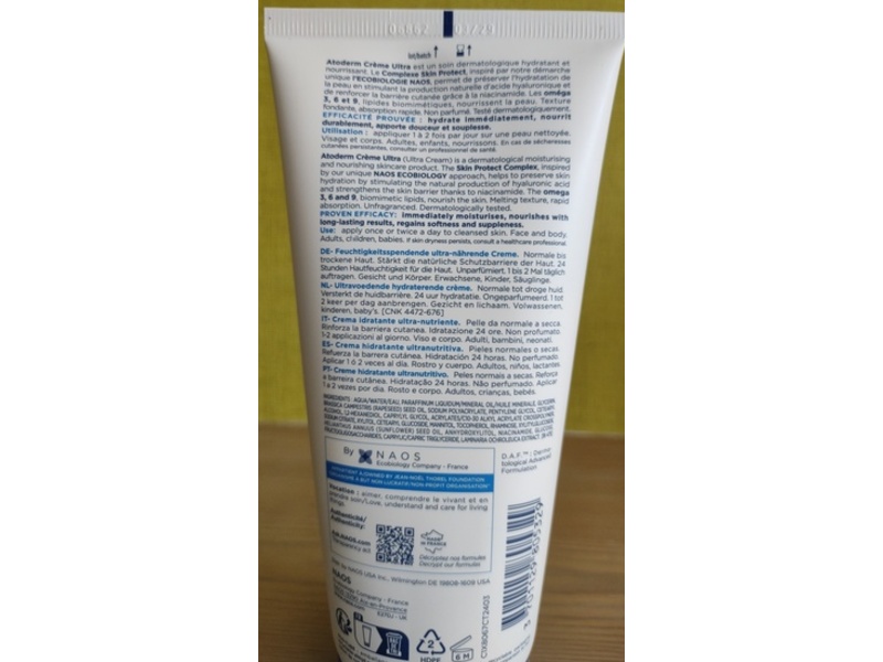 Bioderma Atoderm Creme Ultra-Nourishing Moisturising Cream, 6.7 fl oz/200 mL