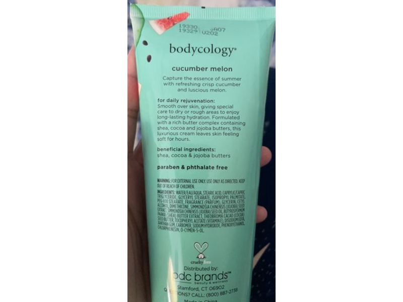 Bobycology Body Cream, Cucumber & Melon, 8 oz / 227 g