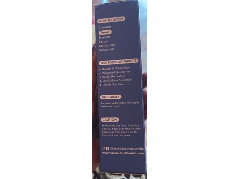 Conscious Chemist 7 Ceramide Milky Toner, Milk Protein & Niacinamide, 3.4 fl oz/100 mL