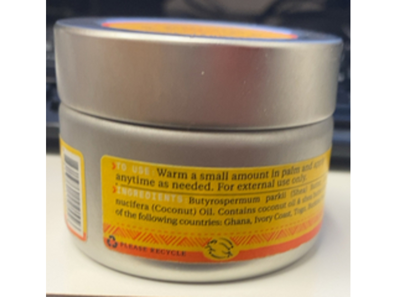 Alaffia Whipped Shea Butter & Coconut Oil, Unscented, 1.5 oz/43 g