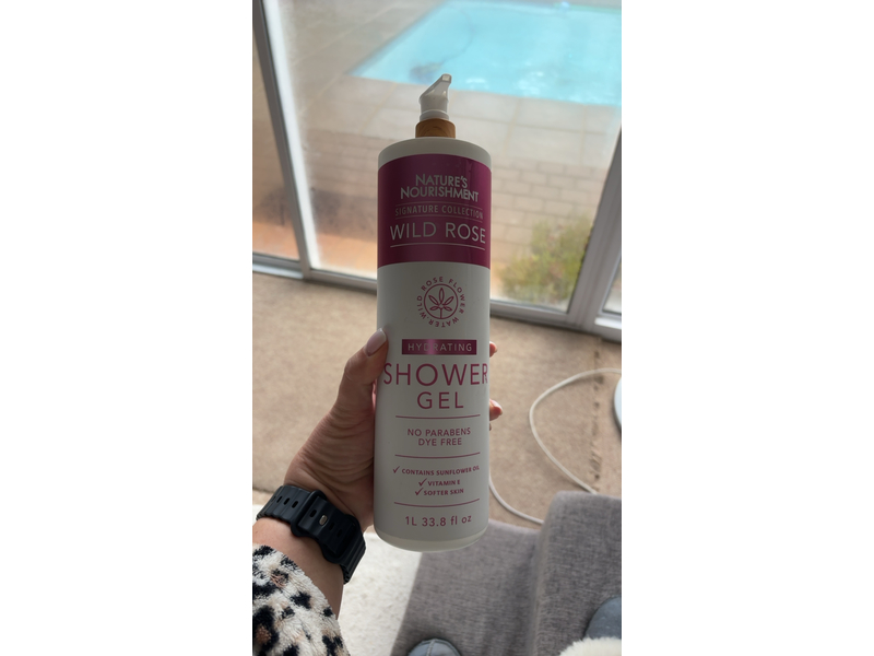 Nature's Nourishment Hydrating Shower Gel, Wild Rose, 33.8 fl oz/1 L