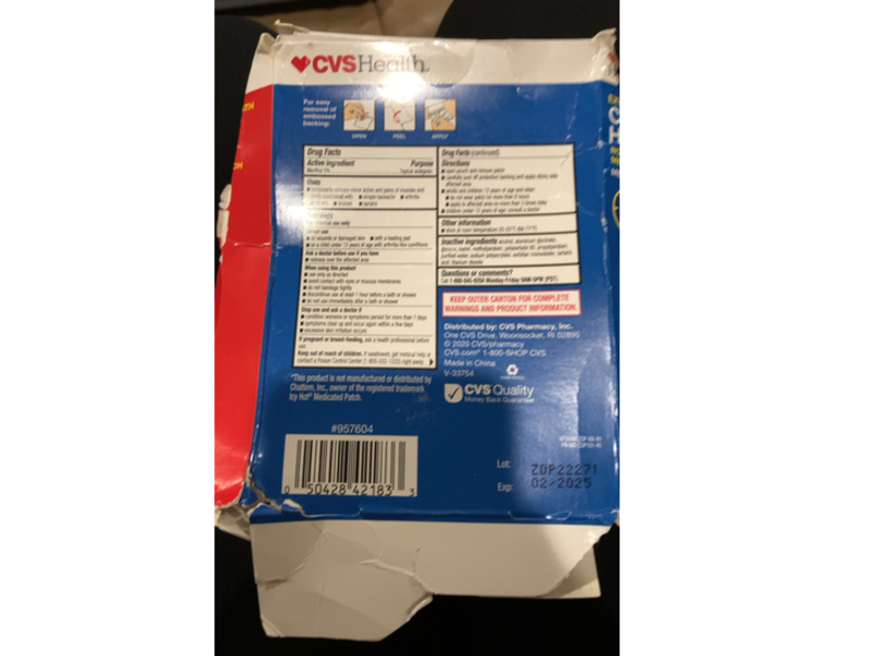 CVS Health Cold & Hot Pain Relieving Patch, Extra Strength, 5 Count