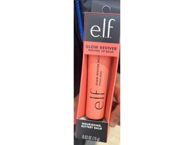 E.l.f. Glow Reviver Melting Lip Balm, Peach Ring, 0.52 oz/15 g