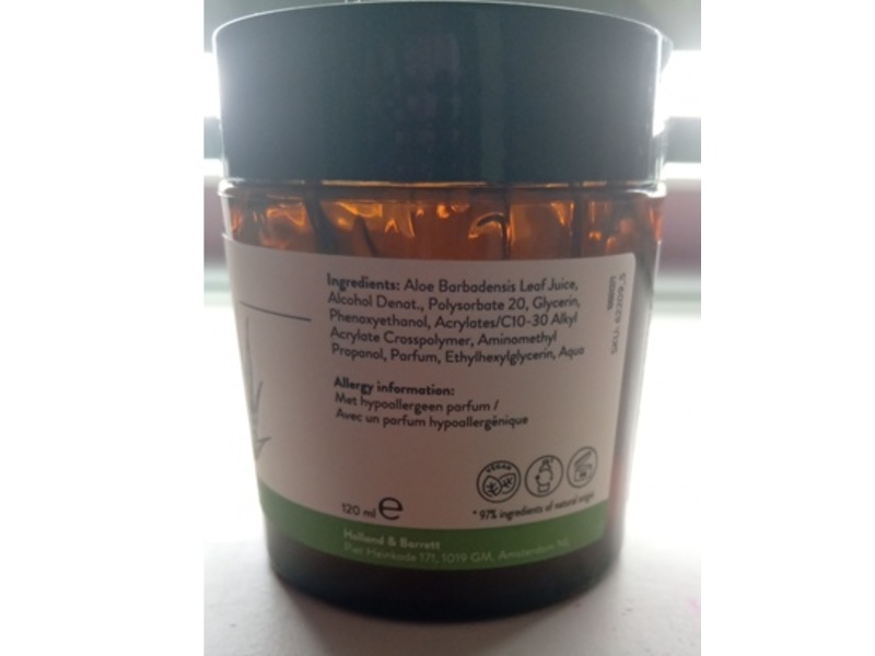 De Tuinen 98% Aloe Vera Gel, 120 mL