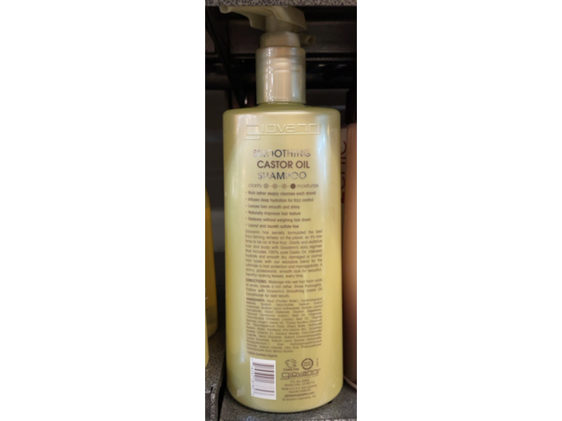 Giovanni Smoothing Castor Oil Shampoo, 24 fl oz/710 mL
