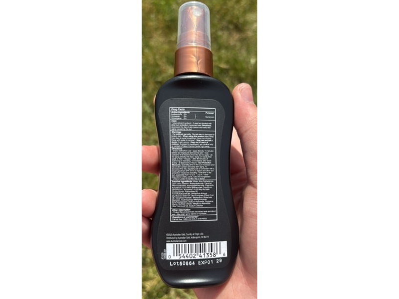 Australian Gold Instant Bronzer Spray Gel Sunscreen, SPF 15, 3 fl oz/86 mL
