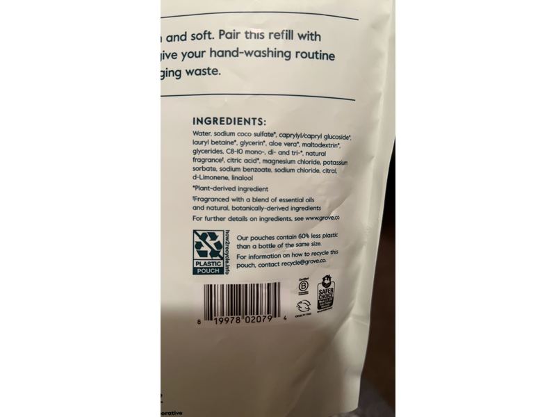 Grove Collaborative Gel Hand Soap, Lavender & Thyme, 32 fl oz/946 mL