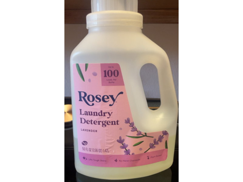 Rosey Laundry Detergent, Lavender, 100 Loads, 50 fl oz/1.47 L
