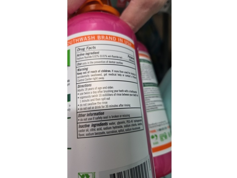 Thera Breath Anticavity Oral Rinse, Sparkle Mint, 33.8 fl oz, Pack Of 2