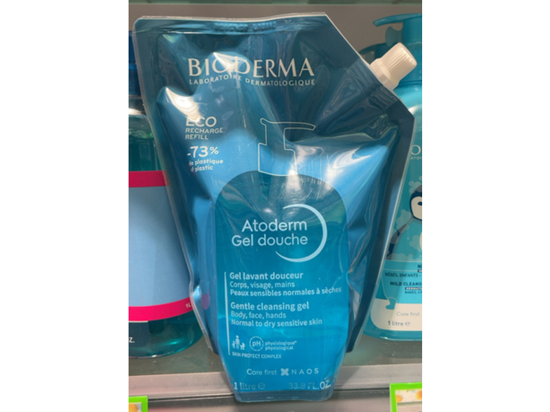 Bioderma Gentle Cleansing Gel, 33.8 fl oz/1 L