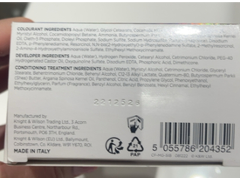 Knight & Wilson Color Freedom Metallic Glory Permanent Hair Color, Silver Blonde, 4.7 fl oz